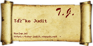 Tőke Judit névjegykártya